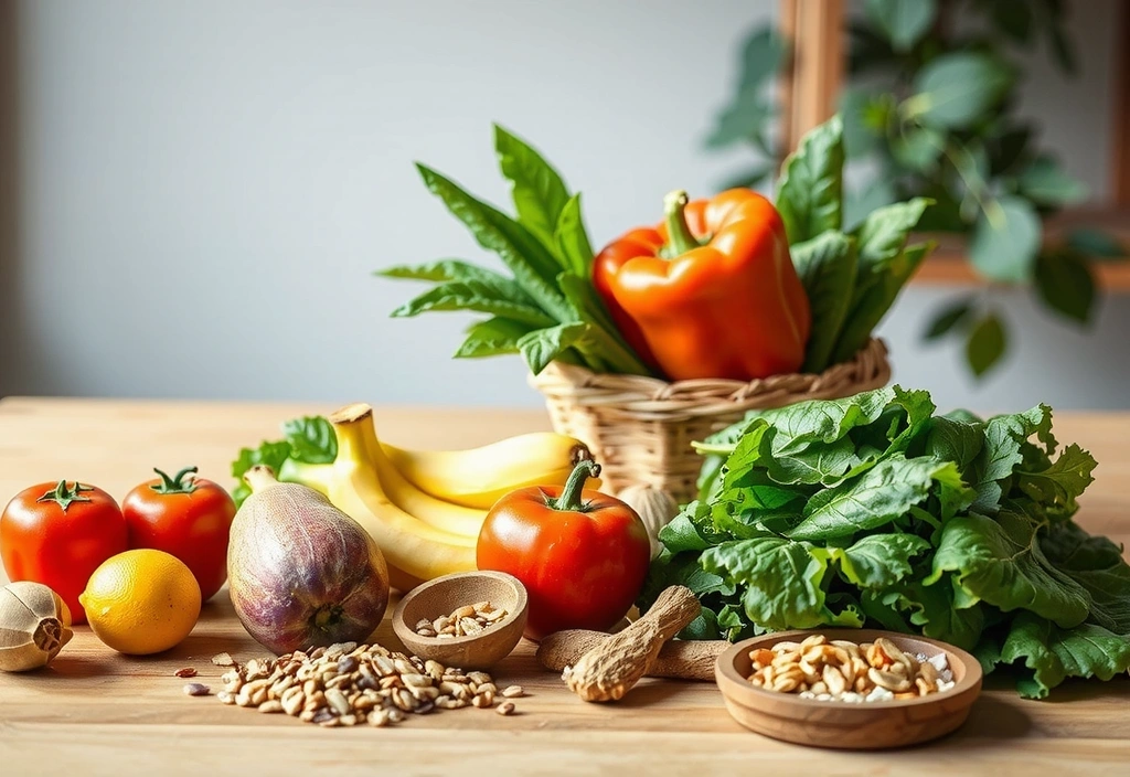 Moderne Ernährungsberatung mit frischen Zutaten und gesunden Lebensmitteln